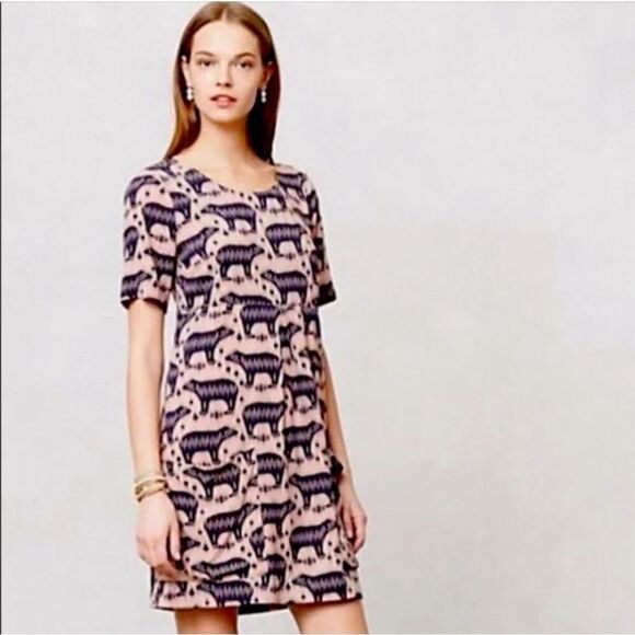 Anthropologie Maeve Zola Polar Bear dress size 2 - Picture 1 of 6